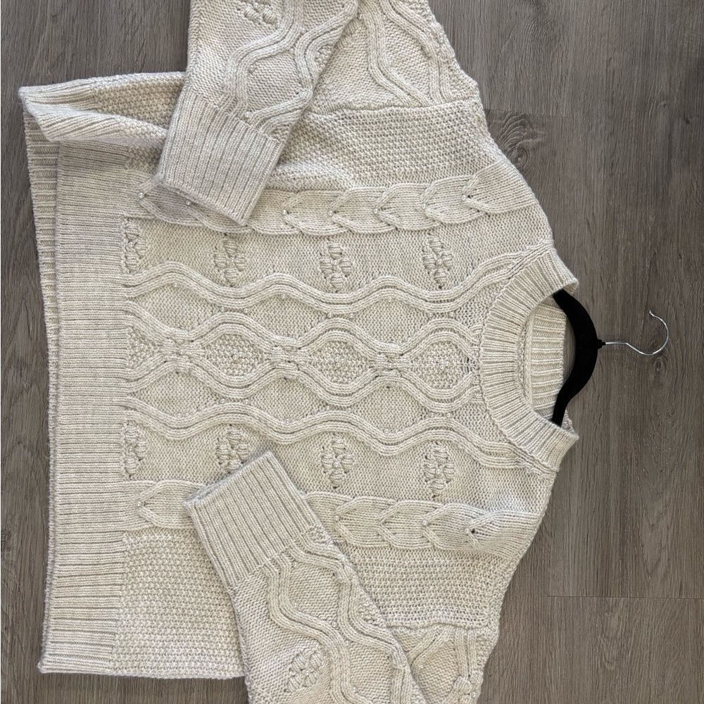 American Eagle Outfitters Knit Sweater with Pearls